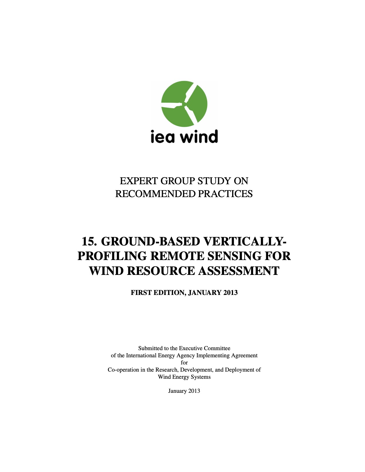IEA Wind Recommended Practices #15